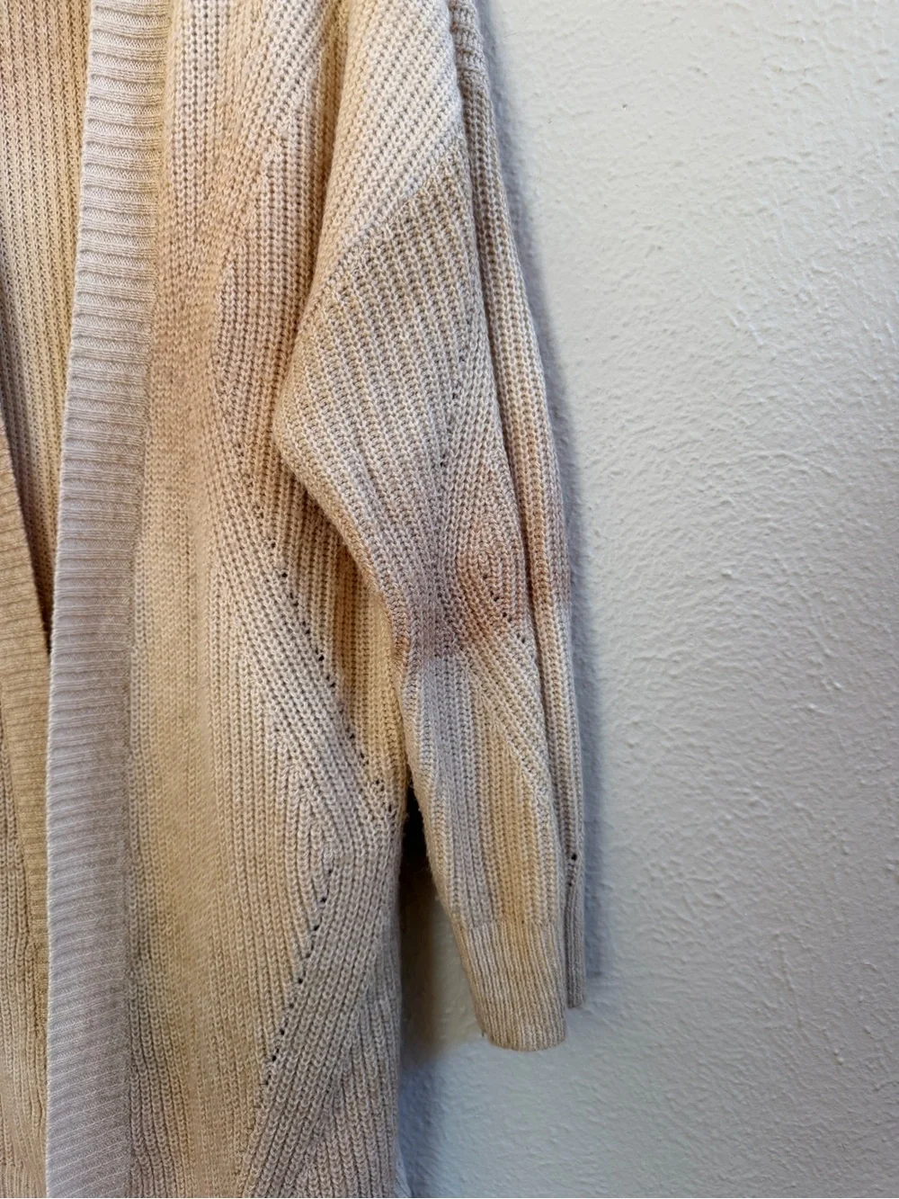 Torrid cream ombre long open cardigan